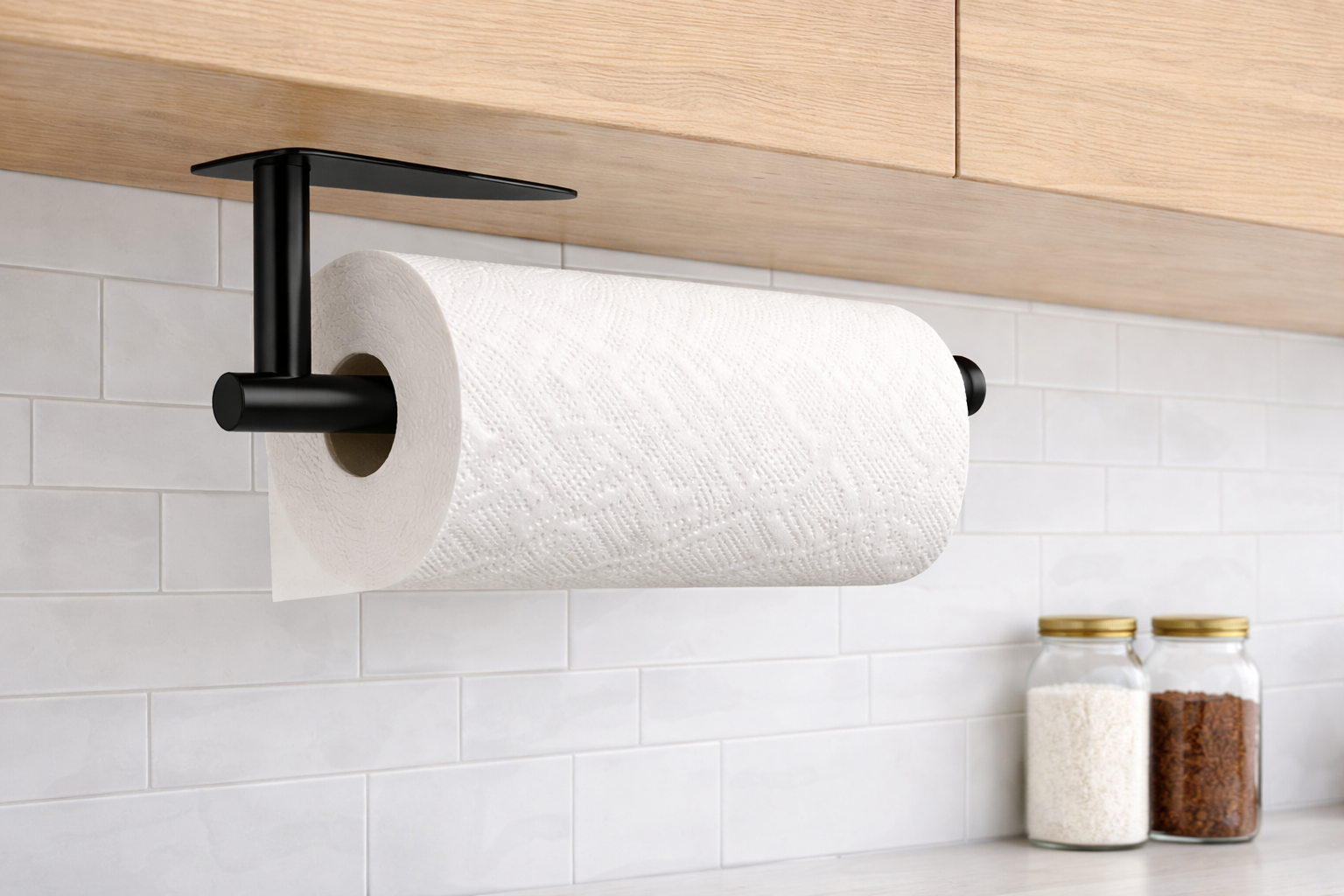 Paper Towel Holder Kitchen Wall Mounted Under Cabinet Stand