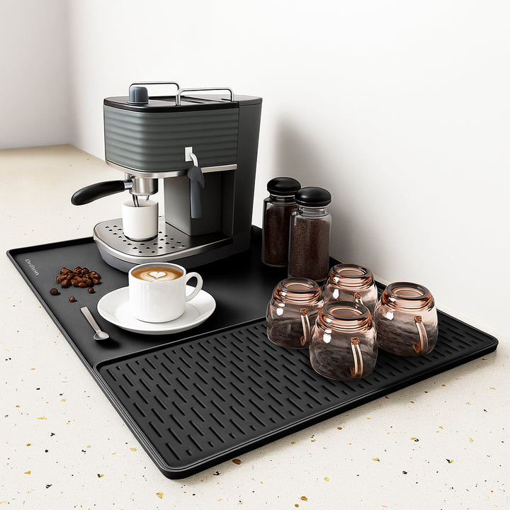Silicone Coffee Mat,Waterproof Heat Resistant Bar Mat for Espresso Machine Station Accessorie
